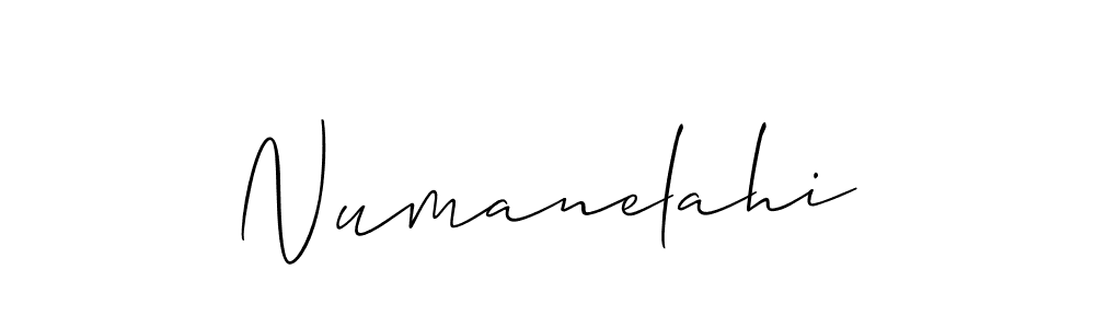 Create a beautiful signature design for name Numanelahi. With this signature (Allison_Script) fonts, you can make a handwritten signature for free. Numanelahi signature style 2 images and pictures png