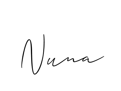Nuna stylish signature style. Best Handwritten Sign (Allison_Script) for my name. Handwritten Signature Collection Ideas for my name Nuna. Nuna signature style 2 images and pictures png