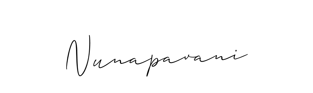 You should practise on your own different ways (Allison_Script) to write your name (Nunapavani) in signature. don't let someone else do it for you. Nunapavani signature style 2 images and pictures png