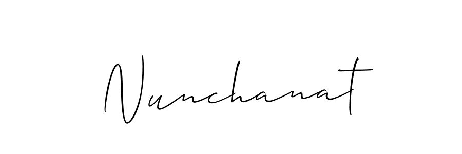Best and Professional Signature Style for Nunchanat. Allison_Script Best Signature Style Collection. Nunchanat signature style 2 images and pictures png