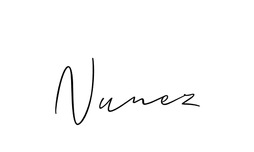 Make a beautiful signature design for name Nunez. With this signature (Allison_Script) style, you can create a handwritten signature for free. Nunez signature style 2 images and pictures png