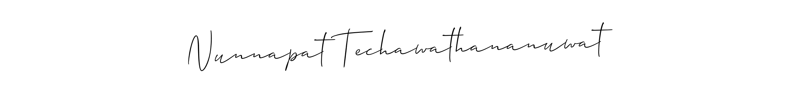 You can use this online signature creator to create a handwritten signature for the name Nunnapat Techawathananuwat. This is the best online autograph maker. Nunnapat Techawathananuwat signature style 2 images and pictures png