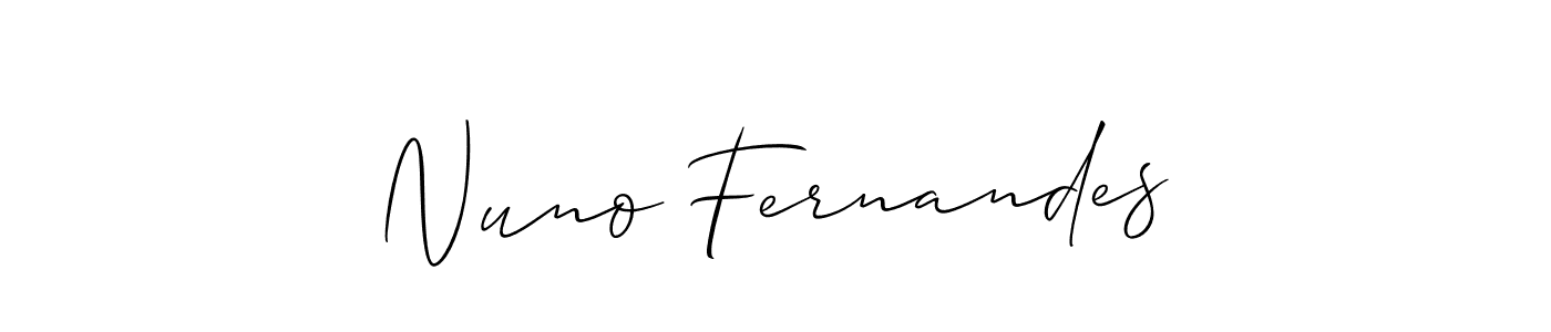 Nuno Fernandes stylish signature style. Best Handwritten Sign (Allison_Script) for my name. Handwritten Signature Collection Ideas for my name Nuno Fernandes. Nuno Fernandes signature style 2 images and pictures png