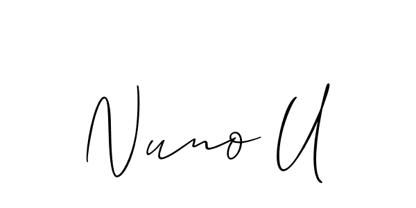 Make a short Nuno U signature style. Manage your documents anywhere anytime using Allison_Script. Create and add eSignatures, submit forms, share and send files easily. Nuno U signature style 2 images and pictures png