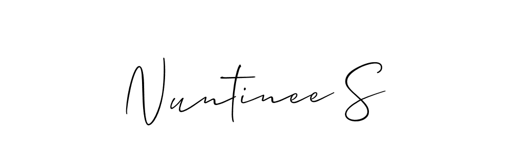It looks lik you need a new signature style for name Nuntinee S. Design unique handwritten (Allison_Script) signature with our free signature maker in just a few clicks. Nuntinee S signature style 2 images and pictures png