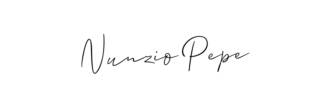 Make a beautiful signature design for name Nunzio Pepe. With this signature (Allison_Script) style, you can create a handwritten signature for free. Nunzio Pepe signature style 2 images and pictures png