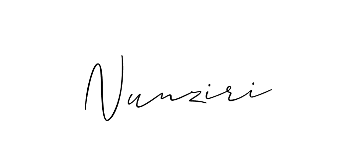 The best way (Allison_Script) to make a short signature is to pick only two or three words in your name. The name Nunziri include a total of six letters. For converting this name. Nunziri signature style 2 images and pictures png