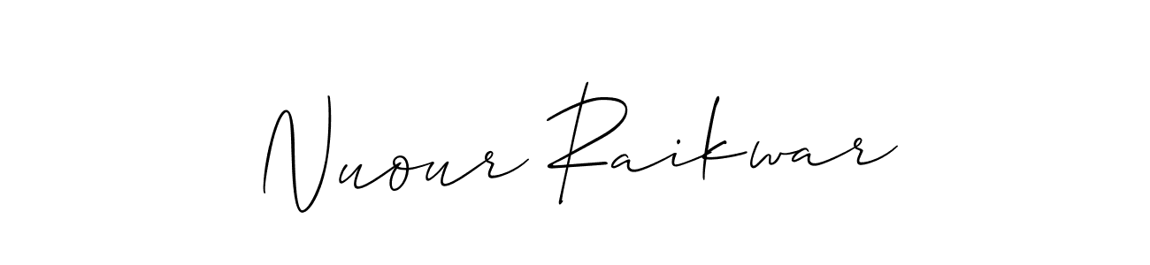 Here are the top 10 professional signature styles for the name Nuour Raikwar. These are the best autograph styles you can use for your name. Nuour Raikwar signature style 2 images and pictures png