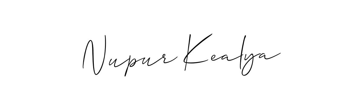 Nupur Kealya stylish signature style. Best Handwritten Sign (Allison_Script) for my name. Handwritten Signature Collection Ideas for my name Nupur Kealya. Nupur Kealya signature style 2 images and pictures png