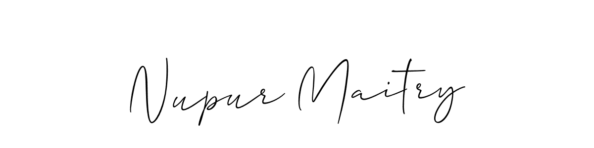 Nupur Maitry stylish signature style. Best Handwritten Sign (Allison_Script) for my name. Handwritten Signature Collection Ideas for my name Nupur Maitry. Nupur Maitry signature style 2 images and pictures png