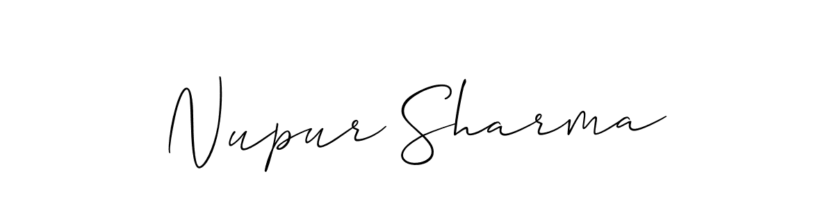 Also we have Nupur Sharma name is the best signature style. Create professional handwritten signature collection using Allison_Script autograph style. Nupur Sharma signature style 2 images and pictures png