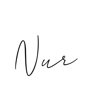 How to make Nur signature? Allison_Script is a professional autograph style. Create handwritten signature for Nur name. Nur signature style 2 images and pictures png