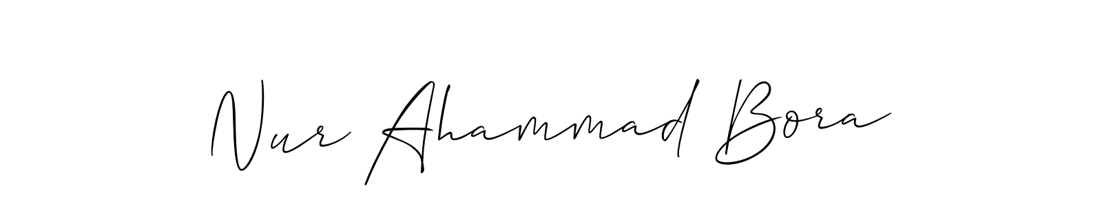 Use a signature maker to create a handwritten signature online. With this signature software, you can design (Allison_Script) your own signature for name Nur Ahammad Bora. Nur Ahammad Bora signature style 2 images and pictures png