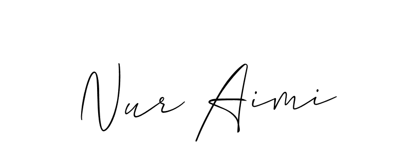 How to make Nur Aimi signature? Allison_Script is a professional autograph style. Create handwritten signature for Nur Aimi name. Nur Aimi signature style 2 images and pictures png