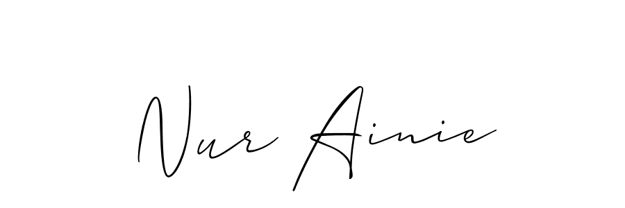 It looks lik you need a new signature style for name Nur Ainie. Design unique handwritten (Allison_Script) signature with our free signature maker in just a few clicks. Nur Ainie signature style 2 images and pictures png