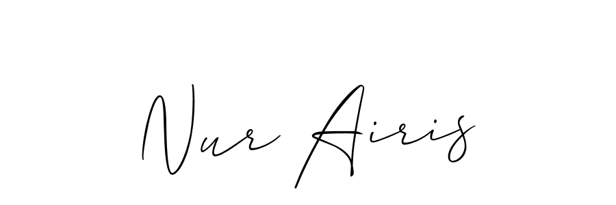 Design your own signature with our free online signature maker. With this signature software, you can create a handwritten (Allison_Script) signature for name Nur Airis. Nur Airis signature style 2 images and pictures png