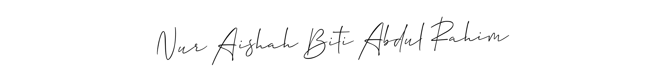 See photos of Nur Aishah Biti Abdul Rahim official signature by Spectra . Check more albums & portfolios. Read reviews & check more about Allison_Script font. Nur Aishah Biti Abdul Rahim signature style 2 images and pictures png