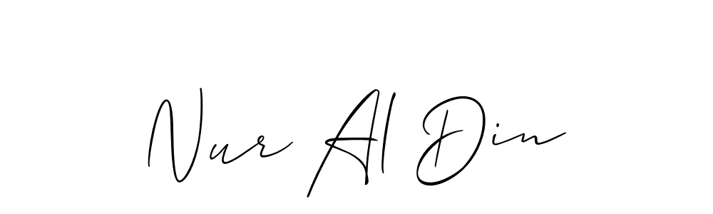 It looks lik you need a new signature style for name Nur Al Din. Design unique handwritten (Allison_Script) signature with our free signature maker in just a few clicks. Nur Al Din signature style 2 images and pictures png