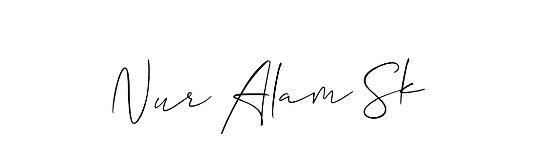 Make a beautiful signature design for name Nur Alam Sk. With this signature (Allison_Script) style, you can create a handwritten signature for free. Nur Alam Sk signature style 2 images and pictures png