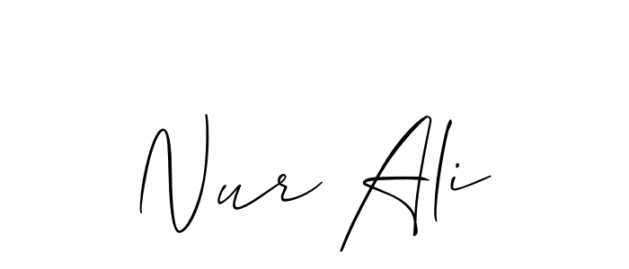 How to make Nur Ali signature? Allison_Script is a professional autograph style. Create handwritten signature for Nur Ali name. Nur Ali signature style 2 images and pictures png