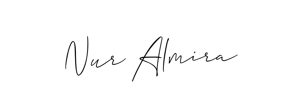 This is the best signature style for the Nur Almira name. Also you like these signature font (Allison_Script). Mix name signature. Nur Almira signature style 2 images and pictures png