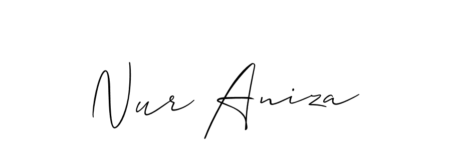 You can use this online signature creator to create a handwritten signature for the name Nur Aniza. This is the best online autograph maker. Nur Aniza signature style 2 images and pictures png