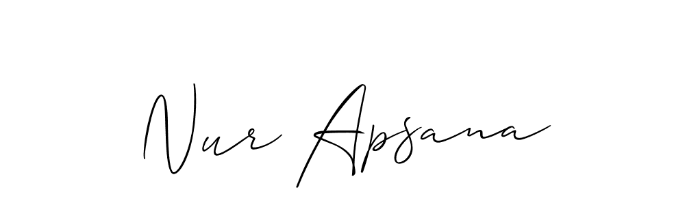 Once you've used our free online signature maker to create your best signature Allison_Script style, it's time to enjoy all of the benefits that Nur Apsana name signing documents. Nur Apsana signature style 2 images and pictures png