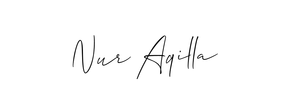 Make a beautiful signature design for name Nur Aqilla. Use this online signature maker to create a handwritten signature for free. Nur Aqilla signature style 2 images and pictures png