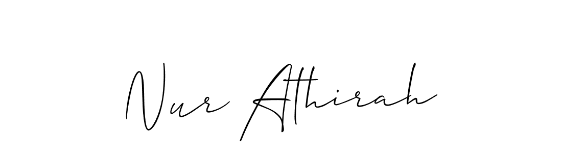 Also You can easily find your signature by using the search form. We will create Nur Athirah name handwritten signature images for you free of cost using Allison_Script sign style. Nur Athirah signature style 2 images and pictures png