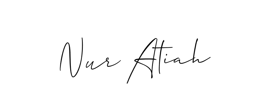 Best and Professional Signature Style for Nur Atiah. Allison_Script Best Signature Style Collection. Nur Atiah signature style 2 images and pictures png