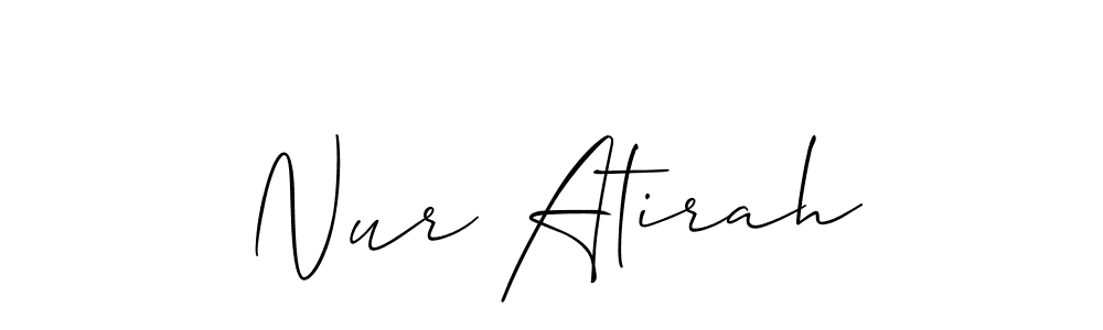 Best and Professional Signature Style for Nur Atirah. Allison_Script Best Signature Style Collection. Nur Atirah signature style 2 images and pictures png