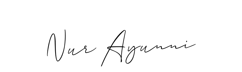 You can use this online signature creator to create a handwritten signature for the name Nur Ayunni. This is the best online autograph maker. Nur Ayunni signature style 2 images and pictures png