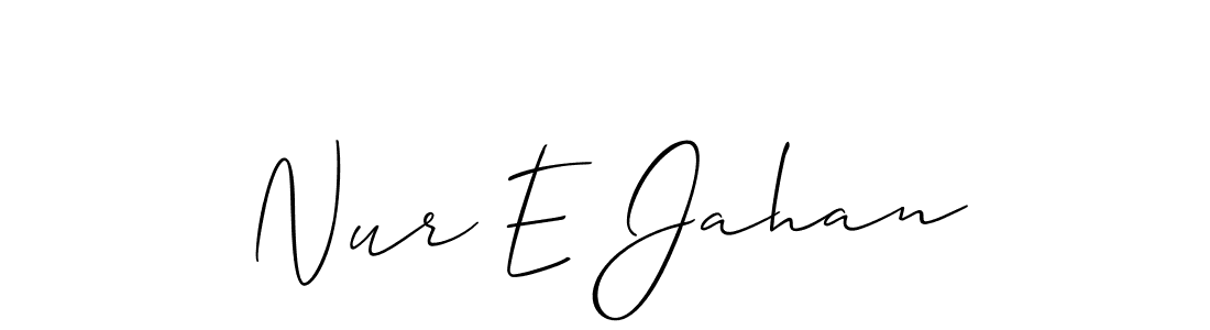 Nur E Jahan stylish signature style. Best Handwritten Sign (Allison_Script) for my name. Handwritten Signature Collection Ideas for my name Nur E Jahan. Nur E Jahan signature style 2 images and pictures png