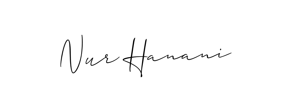 You can use this online signature creator to create a handwritten signature for the name Nur Hanani. This is the best online autograph maker. Nur Hanani signature style 2 images and pictures png