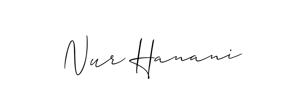 Nur Hanani stylish signature style. Best Handwritten Sign (Allison_Script) for my name. Handwritten Signature Collection Ideas for my name Nur Hanani. Nur Hanani signature style 2 images and pictures png