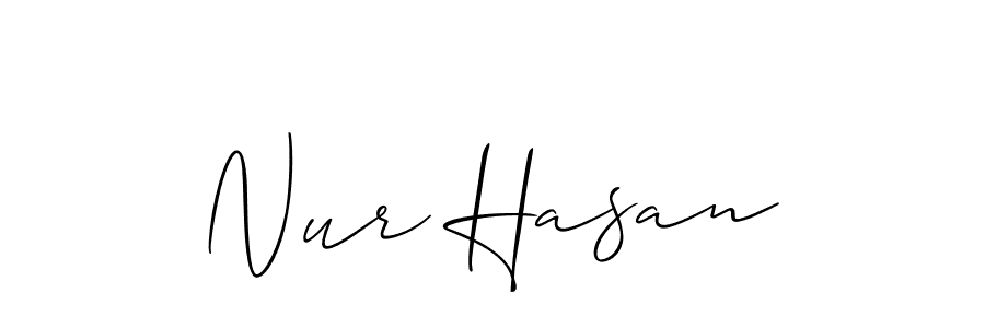 if you are searching for the best signature style for your name Nur Hasan. so please give up your signature search. here we have designed multiple signature styles  using Allison_Script. Nur Hasan signature style 2 images and pictures png