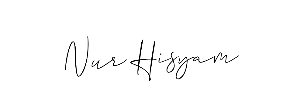 Nur Hisyam stylish signature style. Best Handwritten Sign (Allison_Script) for my name. Handwritten Signature Collection Ideas for my name Nur Hisyam. Nur Hisyam signature style 2 images and pictures png