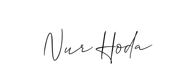 Design your own signature with our free online signature maker. With this signature software, you can create a handwritten (Allison_Script) signature for name Nur Hoda. Nur Hoda signature style 2 images and pictures png