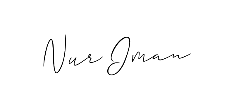 Best and Professional Signature Style for Nur Iman. Allison_Script Best Signature Style Collection. Nur Iman signature style 2 images and pictures png