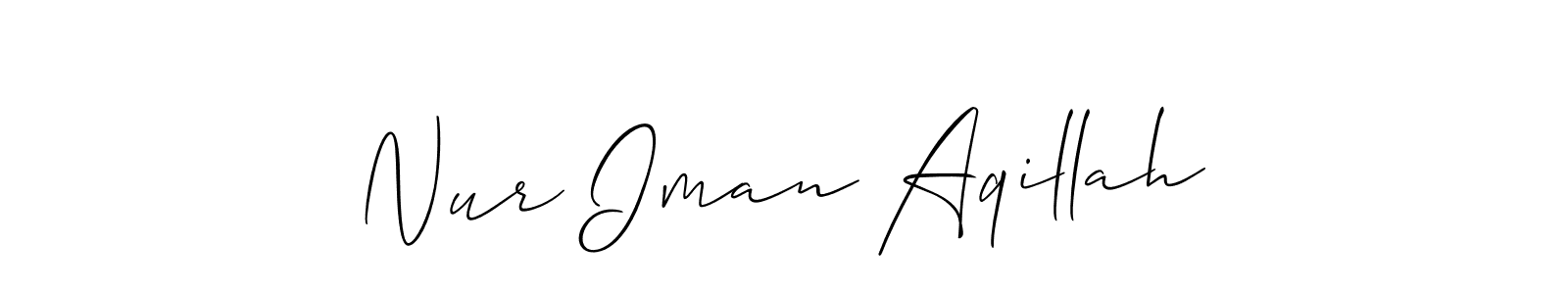 Here are the top 10 professional signature styles for the name Nur Iman Aqillah. These are the best autograph styles you can use for your name. Nur Iman Aqillah signature style 2 images and pictures png