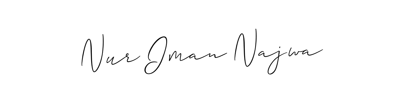 Make a beautiful signature design for name Nur Iman Najwa. Use this online signature maker to create a handwritten signature for free. Nur Iman Najwa signature style 2 images and pictures png