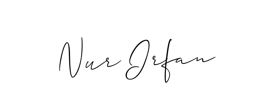 Also we have Nur Irfan name is the best signature style. Create professional handwritten signature collection using Allison_Script autograph style. Nur Irfan signature style 2 images and pictures png