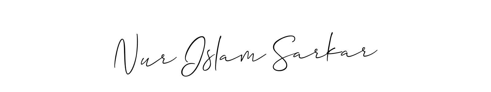 Also we have Nur Islam Sarkar name is the best signature style. Create professional handwritten signature collection using Allison_Script autograph style. Nur Islam Sarkar signature style 2 images and pictures png