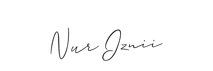 How to make Nur Iznii signature? Allison_Script is a professional autograph style. Create handwritten signature for Nur Iznii name. Nur Iznii signature style 2 images and pictures png