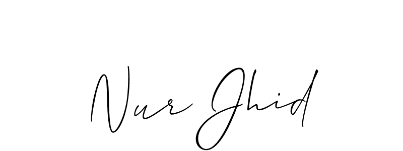 Similarly Allison_Script is the best handwritten signature design. Signature creator online .You can use it as an online autograph creator for name Nur Jhid. Nur Jhid signature style 2 images and pictures png