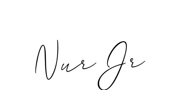 How to make Nur Jr signature? Allison_Script is a professional autograph style. Create handwritten signature for Nur Jr name. Nur Jr signature style 2 images and pictures png