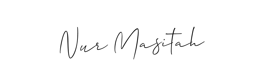 Best and Professional Signature Style for Nur Masitah. Allison_Script Best Signature Style Collection. Nur Masitah signature style 2 images and pictures png