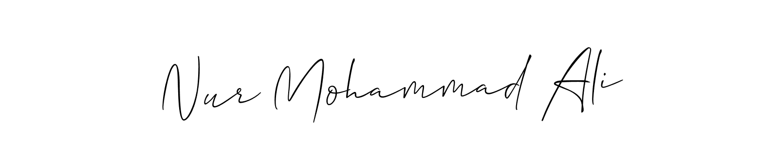 Design your own signature with our free online signature maker. With this signature software, you can create a handwritten (Allison_Script) signature for name Nur Mohammad Ali. Nur Mohammad Ali signature style 2 images and pictures png