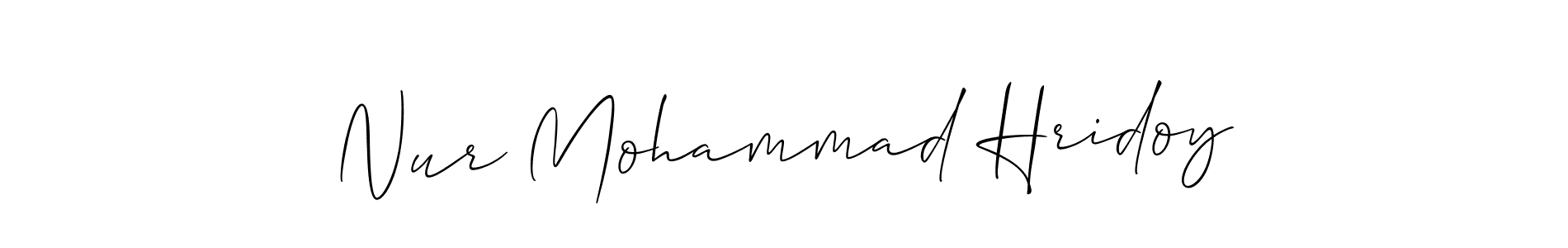 Nur Mohammad Hridoy stylish signature style. Best Handwritten Sign (Allison_Script) for my name. Handwritten Signature Collection Ideas for my name Nur Mohammad Hridoy. Nur Mohammad Hridoy signature style 2 images and pictures png