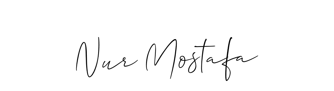 Similarly Allison_Script is the best handwritten signature design. Signature creator online .You can use it as an online autograph creator for name Nur Mostafa. Nur Mostafa signature style 2 images and pictures png